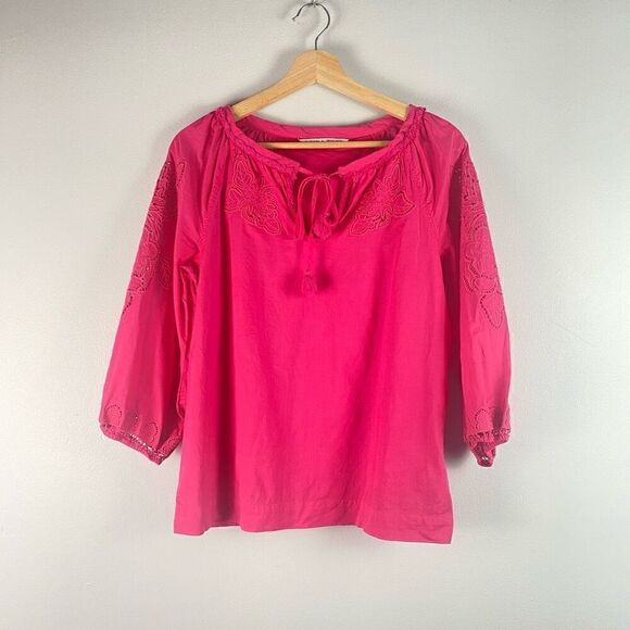 Trina Turk Women's Ojai Lace Embroidery Blouse XS - Picture 6 of 14